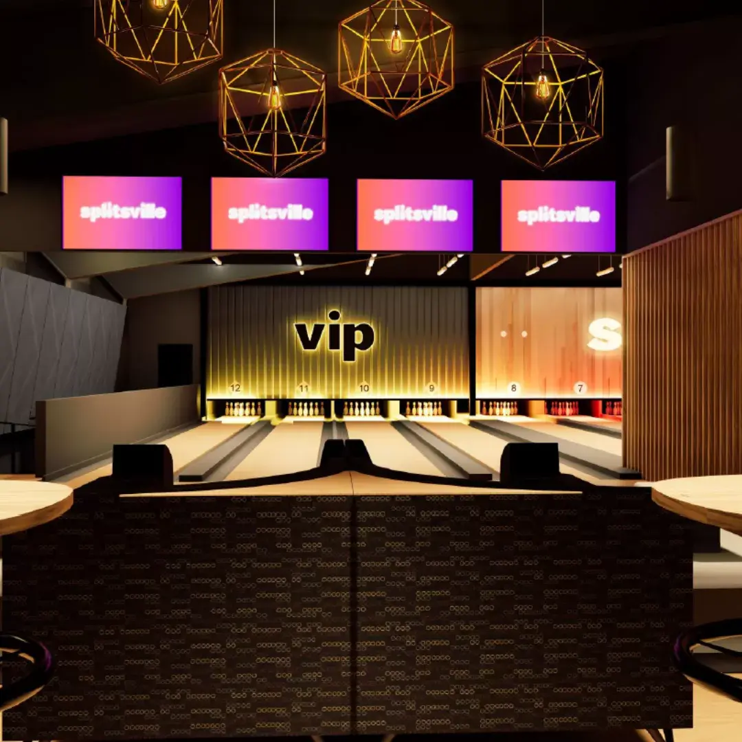 New Splitsville Waterloo VIP Bowling Lanes Rendering