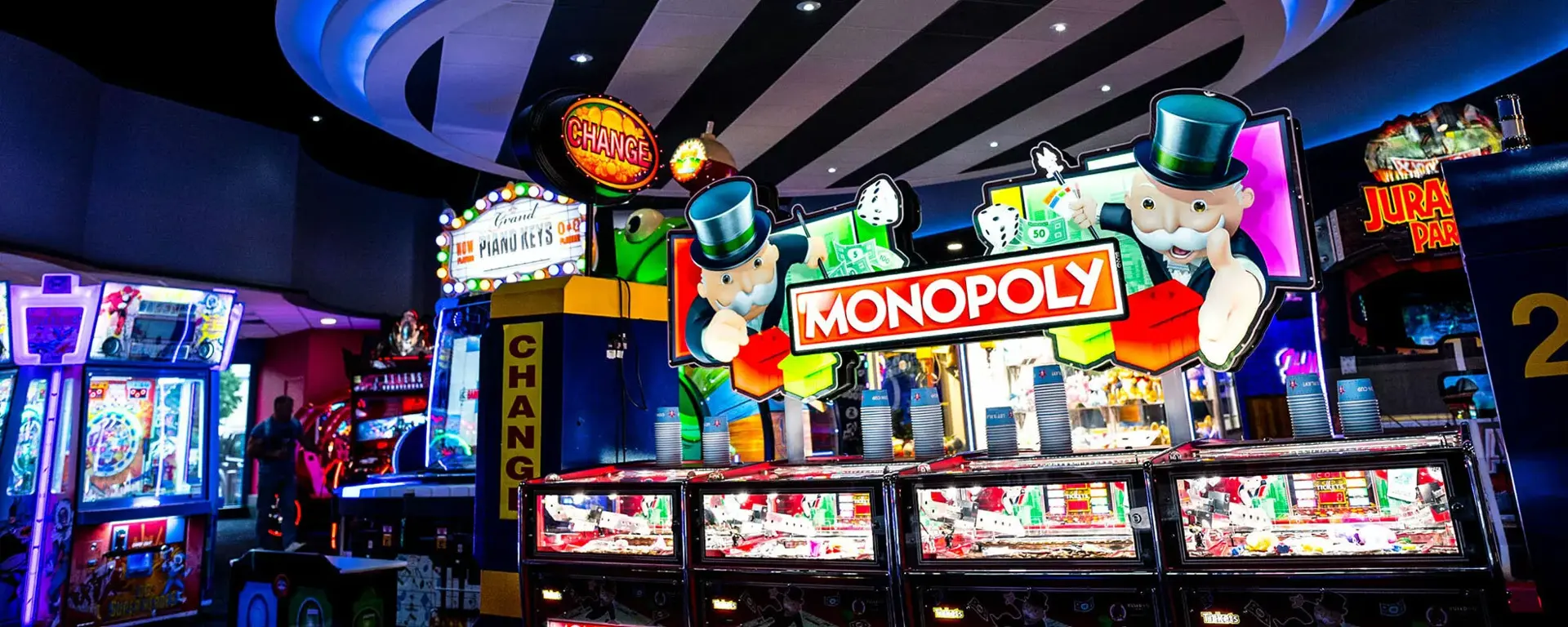 Monopoly pusher game in the arcades at Hollywood Bowl Taunton