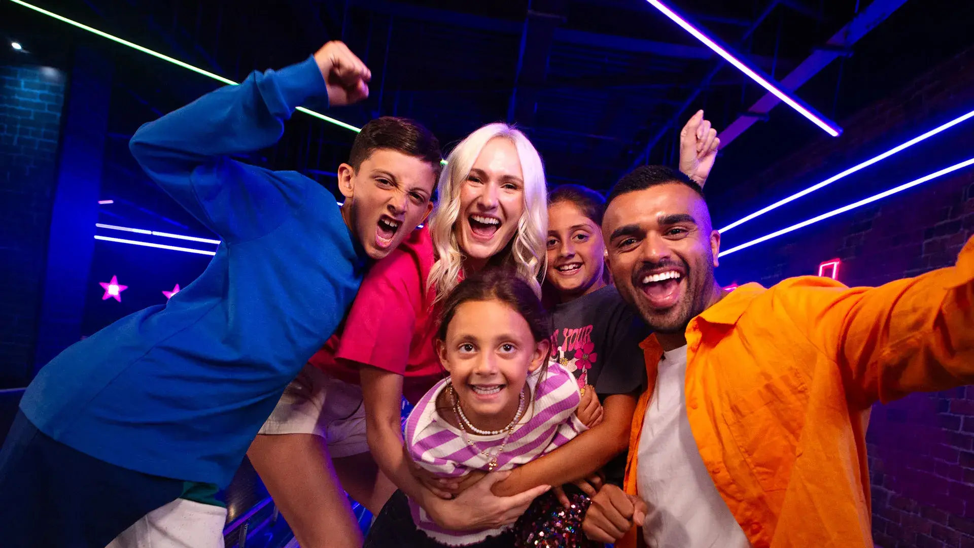 A family celebrating at Hollywood Bowl