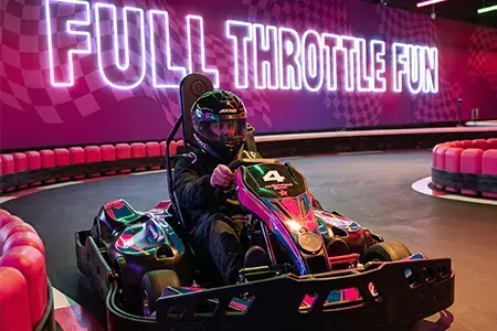 Go Kart track at Hollywood Bowl Cardiff St Davids