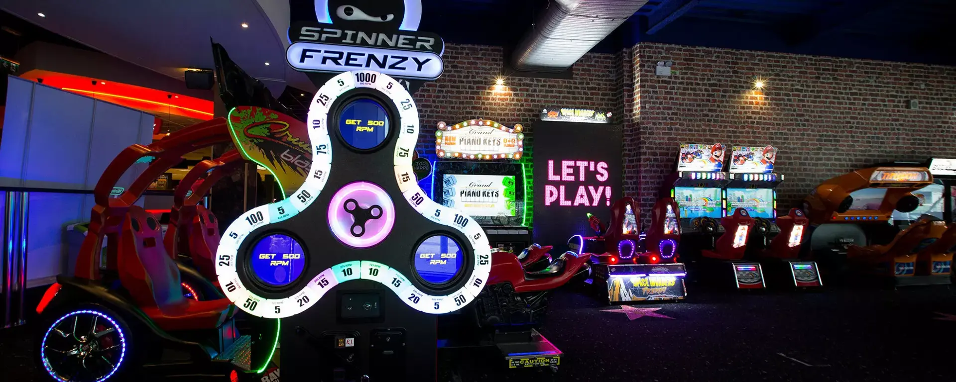 Arcade games in the amusements at Birmingham broadway plaza