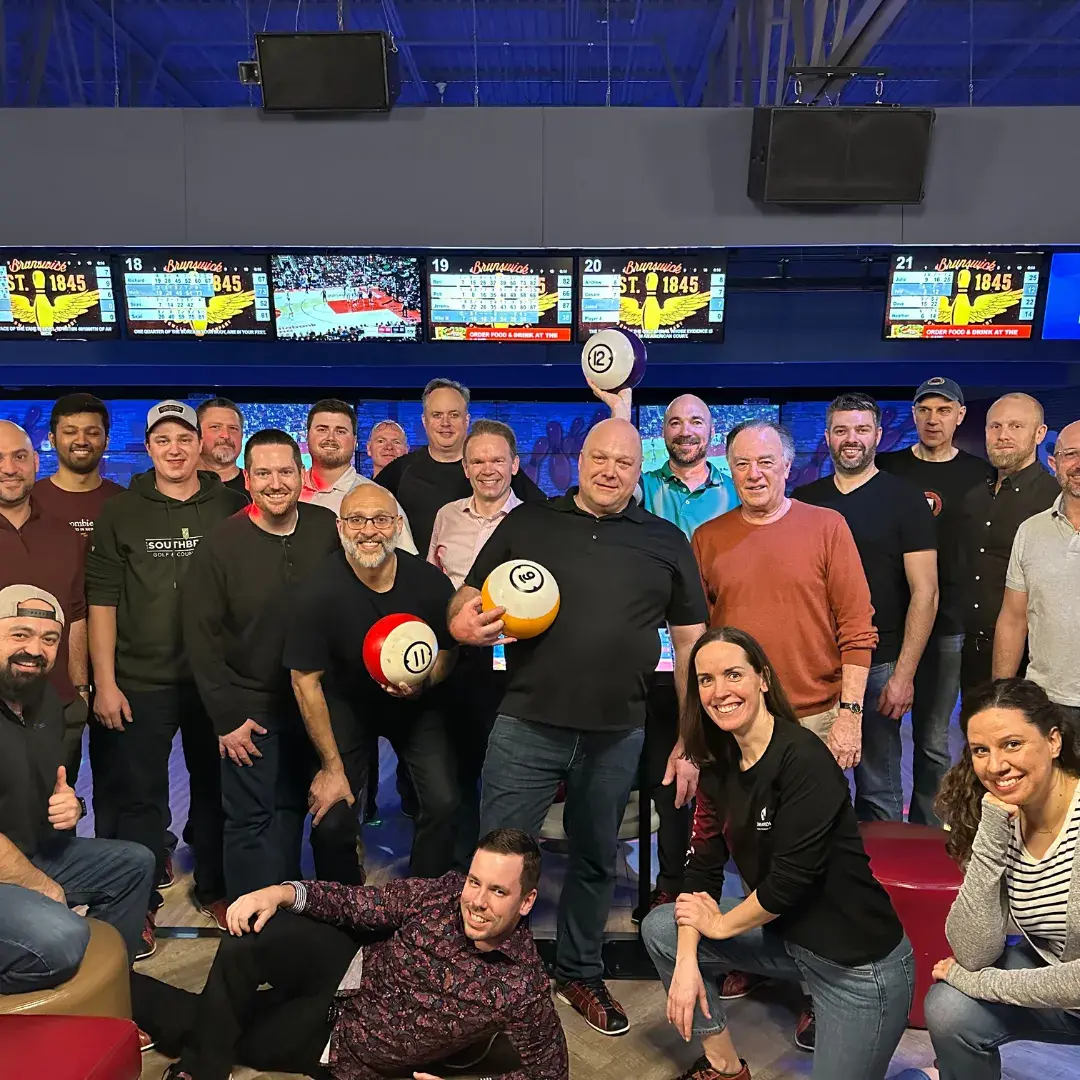 Team building at Splitsville Burlington