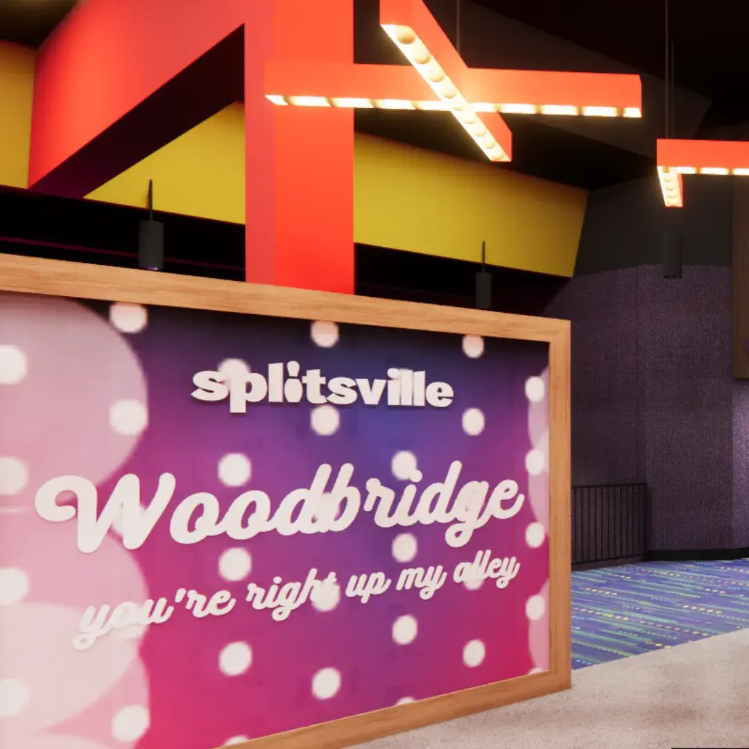 Splitsville Woodbridge new signage renderings