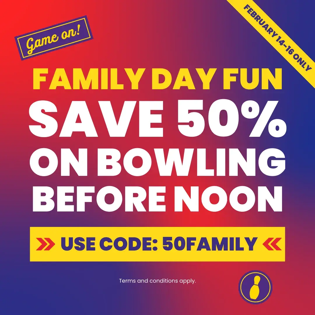 Use promocode 50FAMILY for any Feb 16 bookings made before noon.