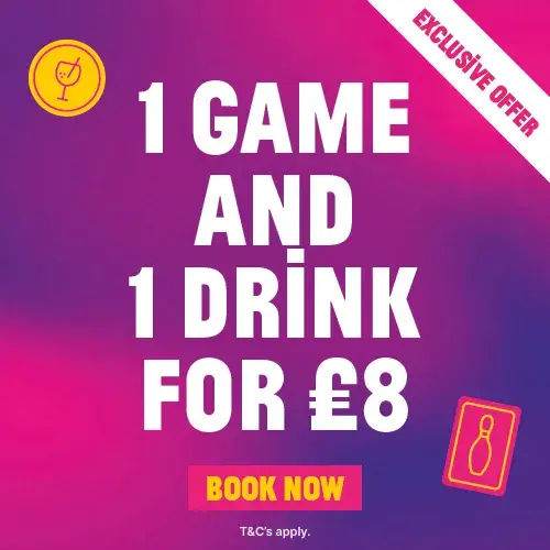 £8 Game and Drink offer at Hollywood Bowl