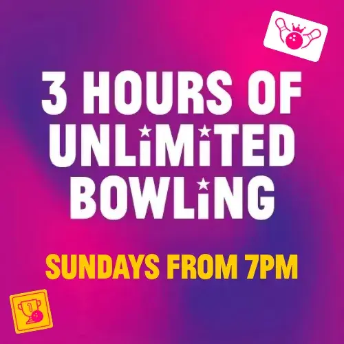 Get 3 hours of unlimited bowling at Hollywood Bowl!