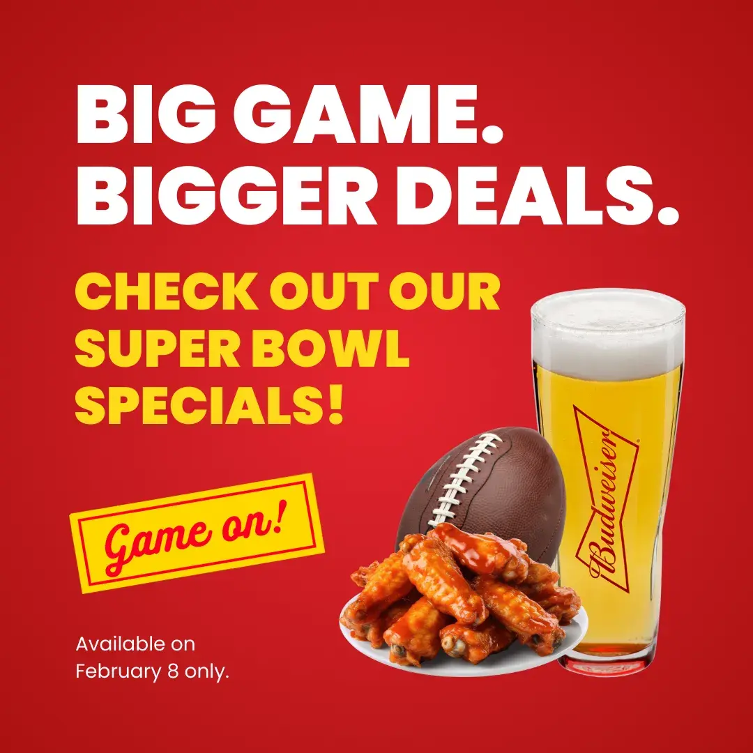 Join us lane, bar, or restaurant side and score super bowl deals