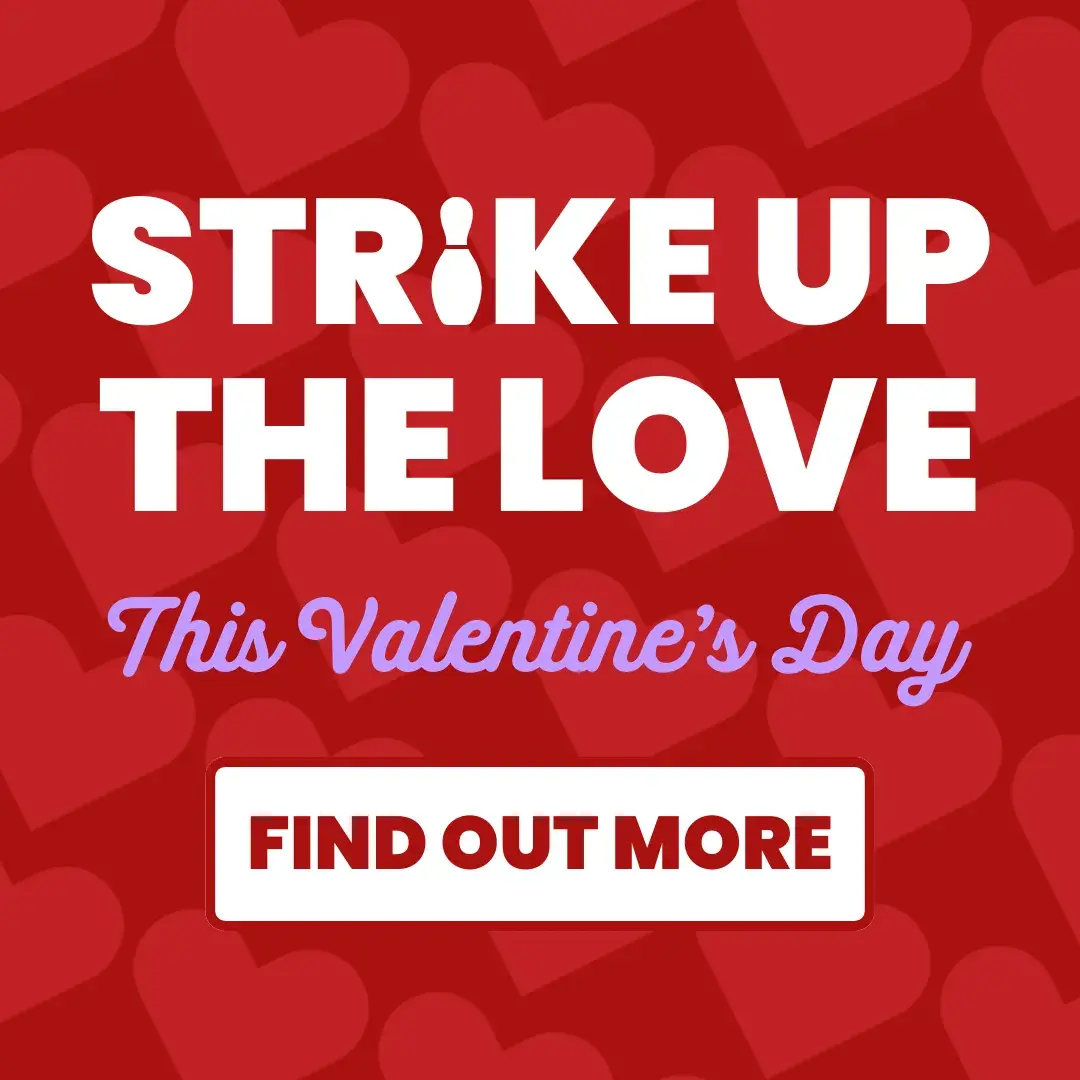 Join Splitsville Bowl for Valentines day! Get our Valentine's offer,