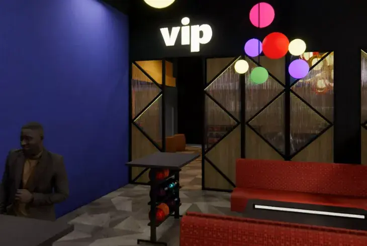 Rendering of New Splitsville Bowl Barrie: VIP entrance