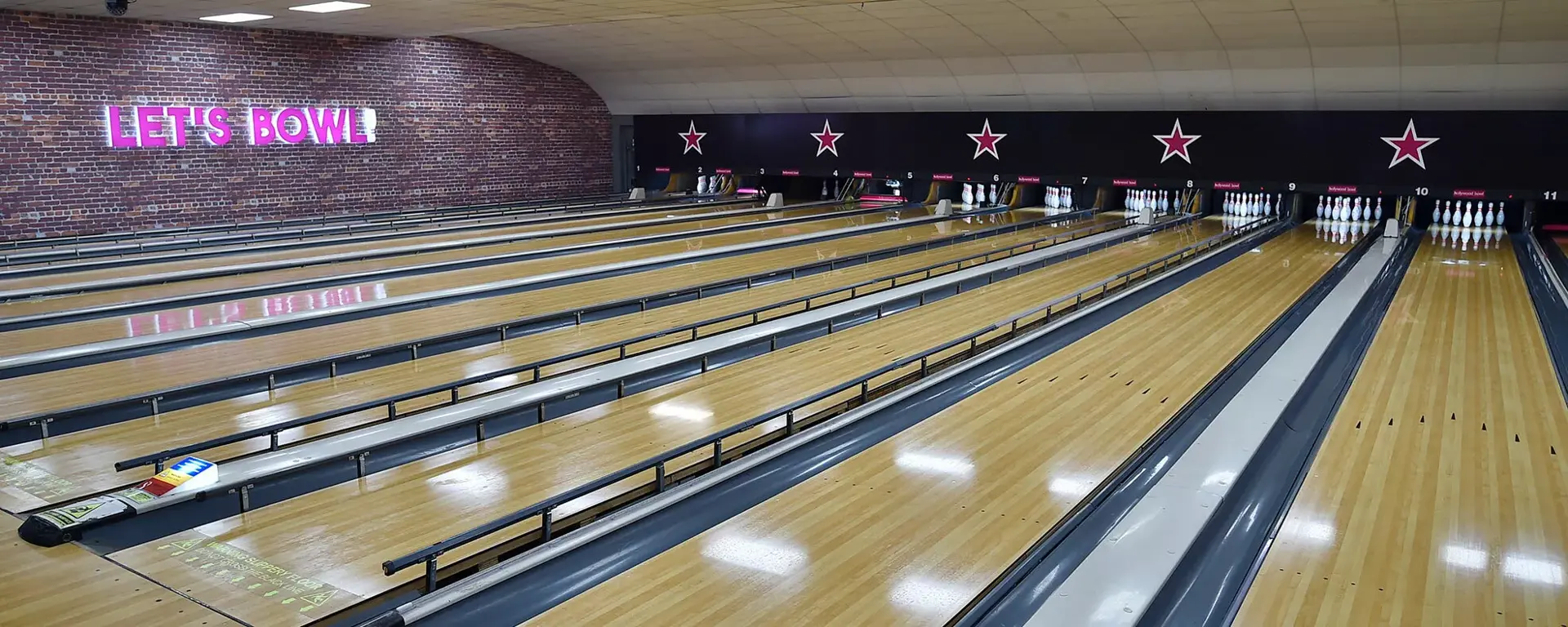 Bowling lanes at Hollywood Bowl Peterborough