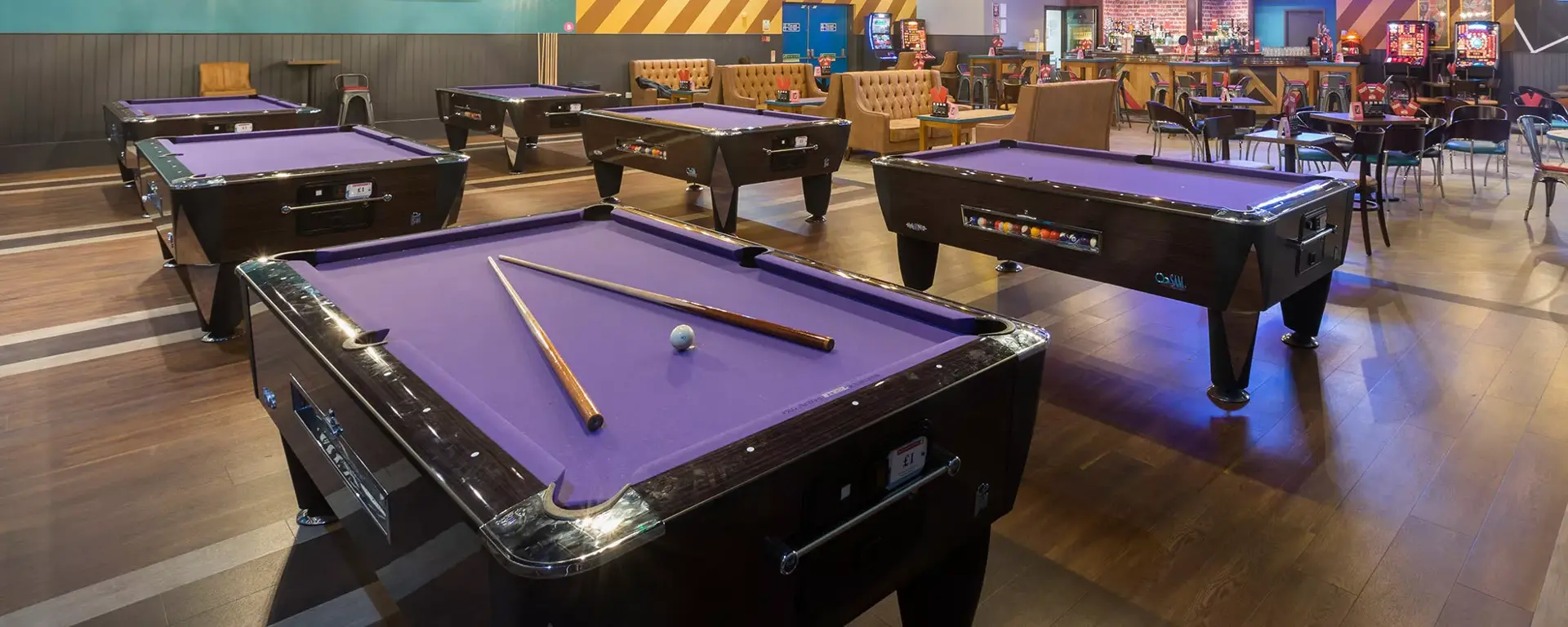 Pool tables at Hollywood Bowl Tunbridge Wells