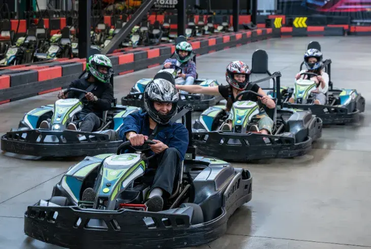 Team racing at Stoked by Splitsville Bowl