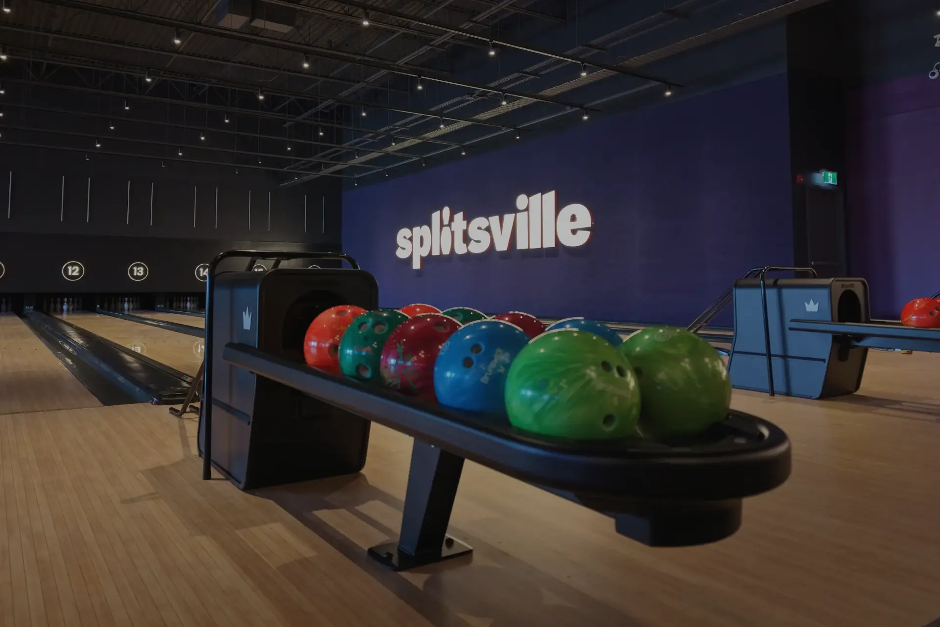 Bowling lanes at Splitsville Bowl Argentia
