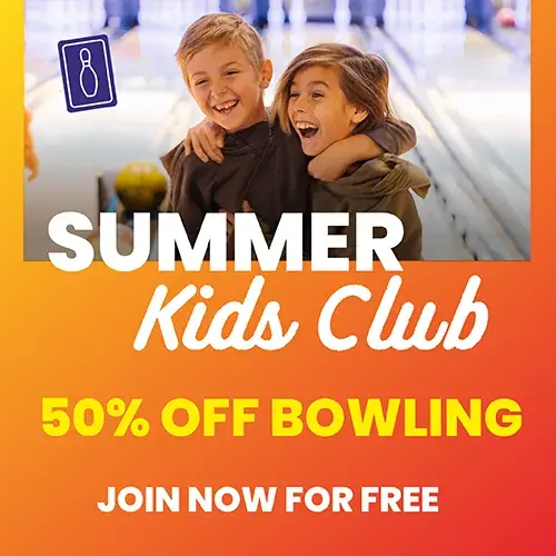 Save 50% off bowling this summer by signing up to Splitsville's summer kids club.