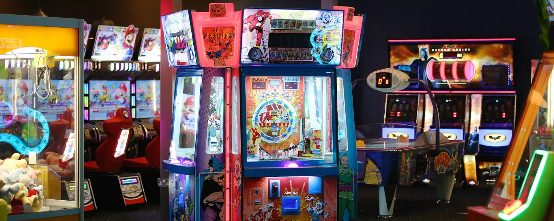 Arcade games at the amusements at Hollywood Bowl Bristol Longwell Green