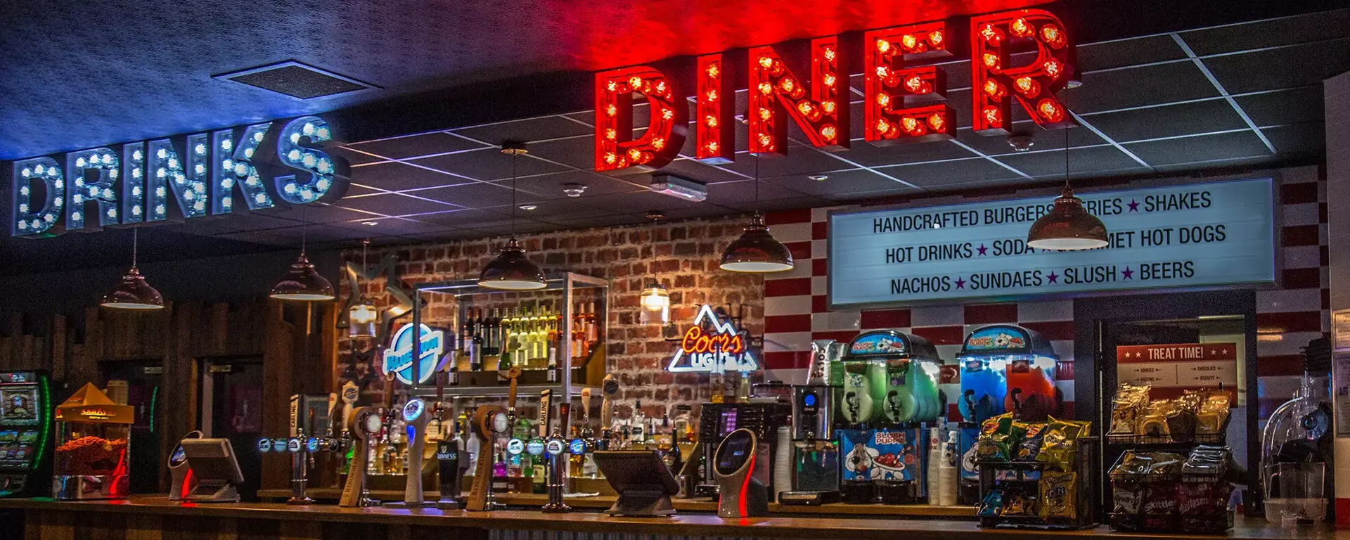 Drinks and diner at Hollywood bowl Wigan