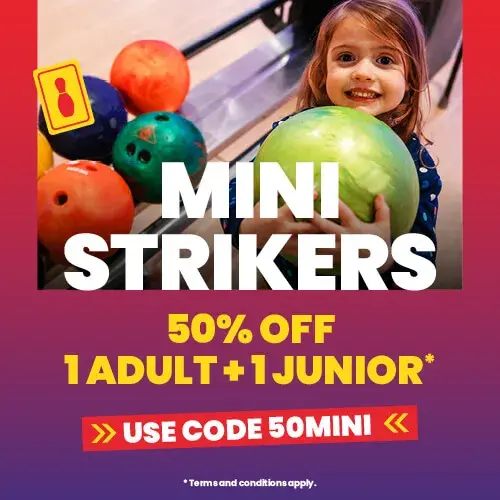 Get 50% off in our Mini Strikers promo