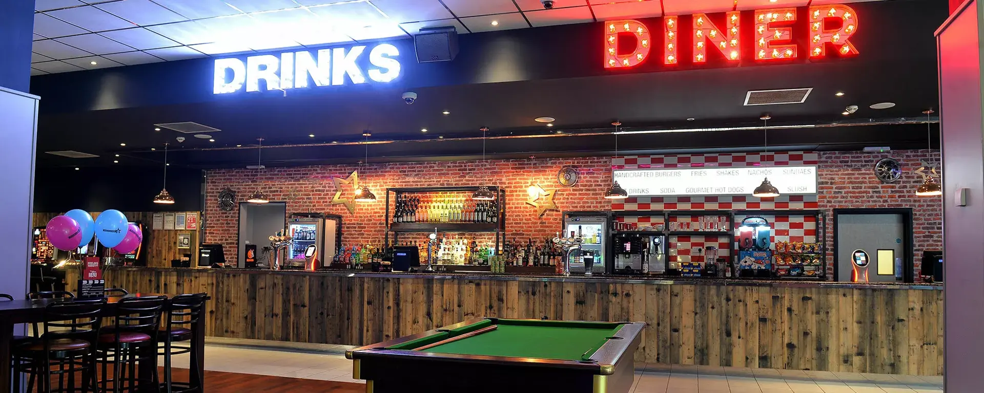 Drinks and diner at Hollywood Bowl Cwmbran