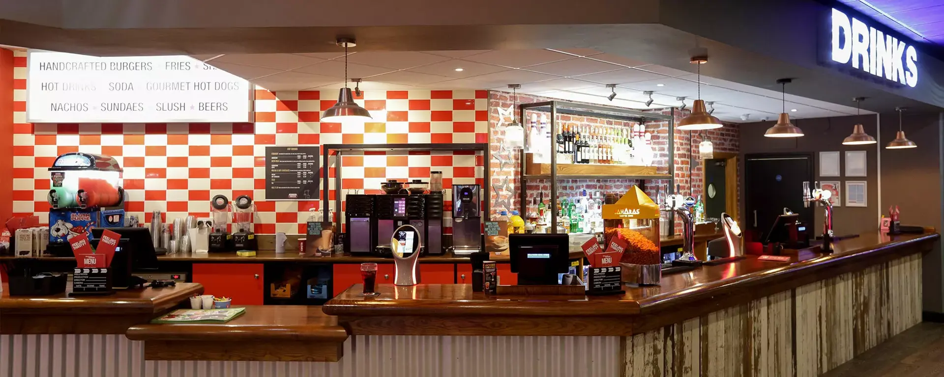 Diner order area at Hollywood Bowl Dagenham