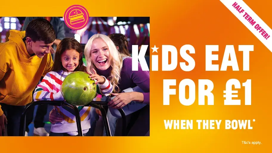 Kids eat for £1 when they book standard bowling