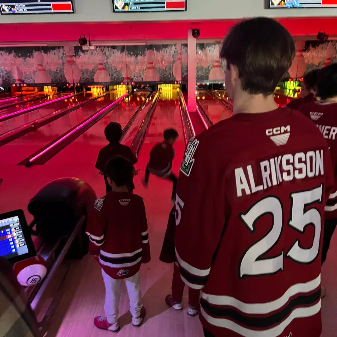 Kids bowling at the Bowl Up A Storm event