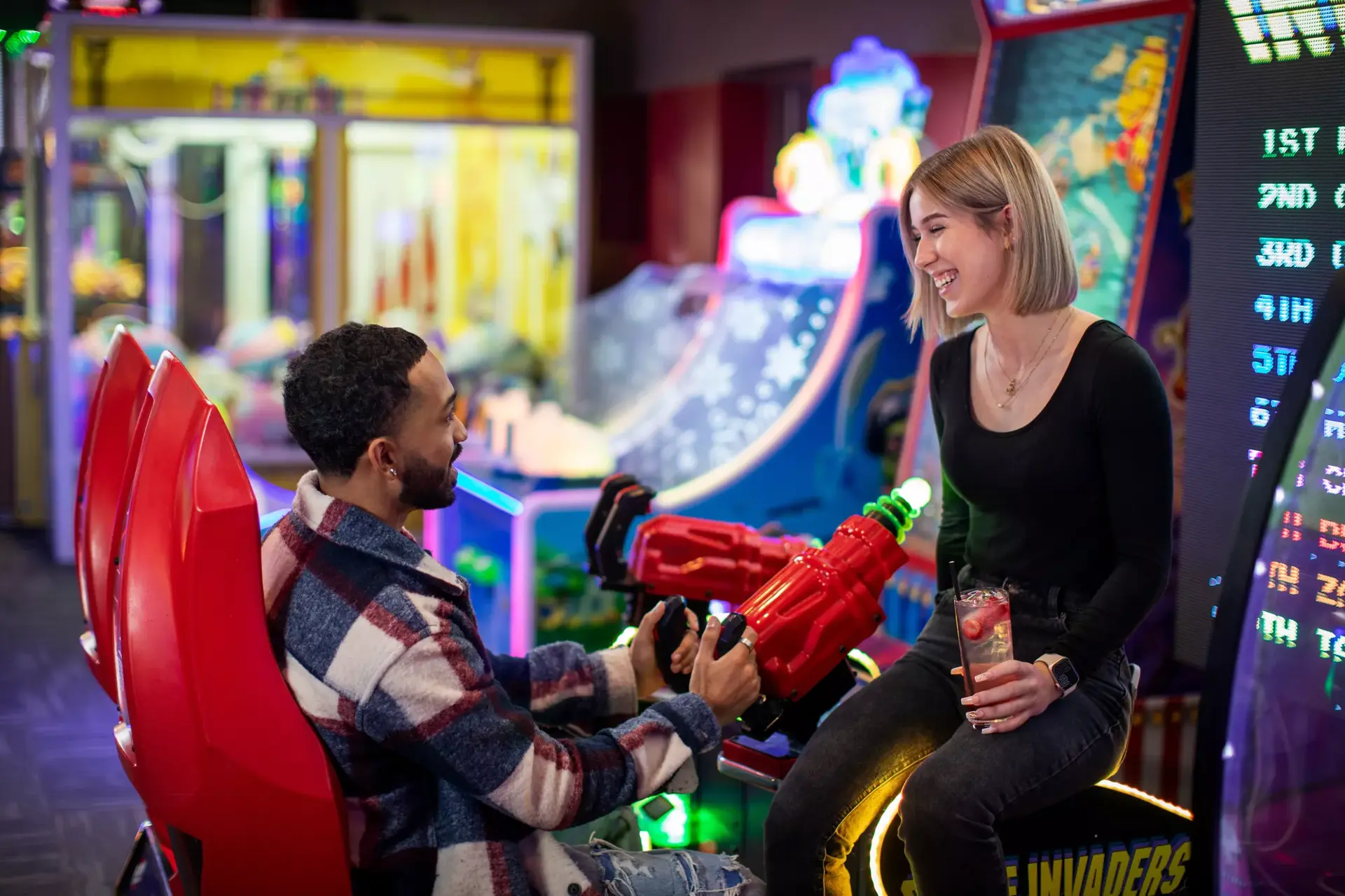 Date night at Splitsville arcade