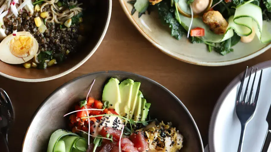 A selection of meals at Stoked Kitchen and Bar