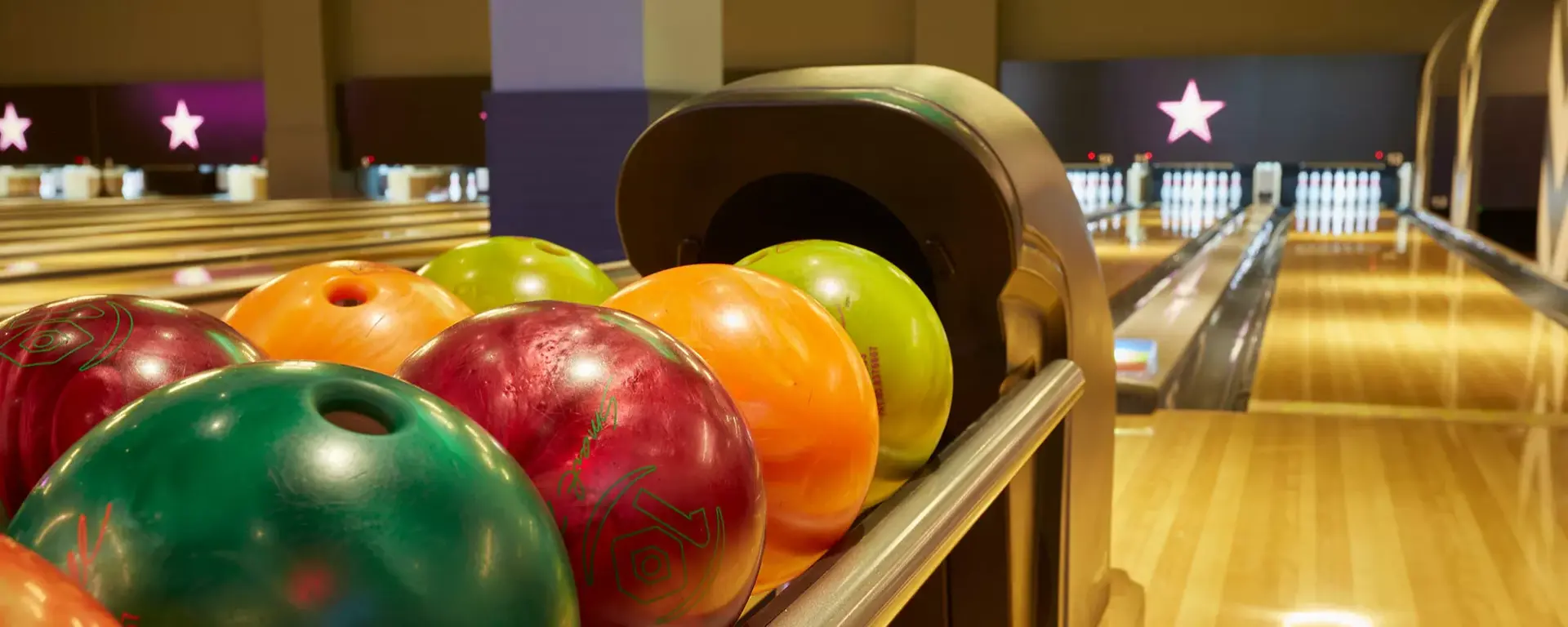 Bowling balls at Hollywood Bowl Southampton