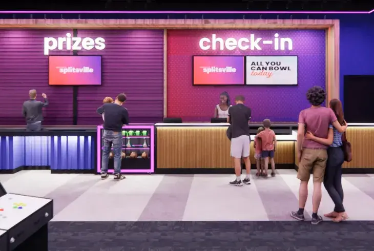 Rendering of New Splitsville Bowl Barrie: Reception & Check-in