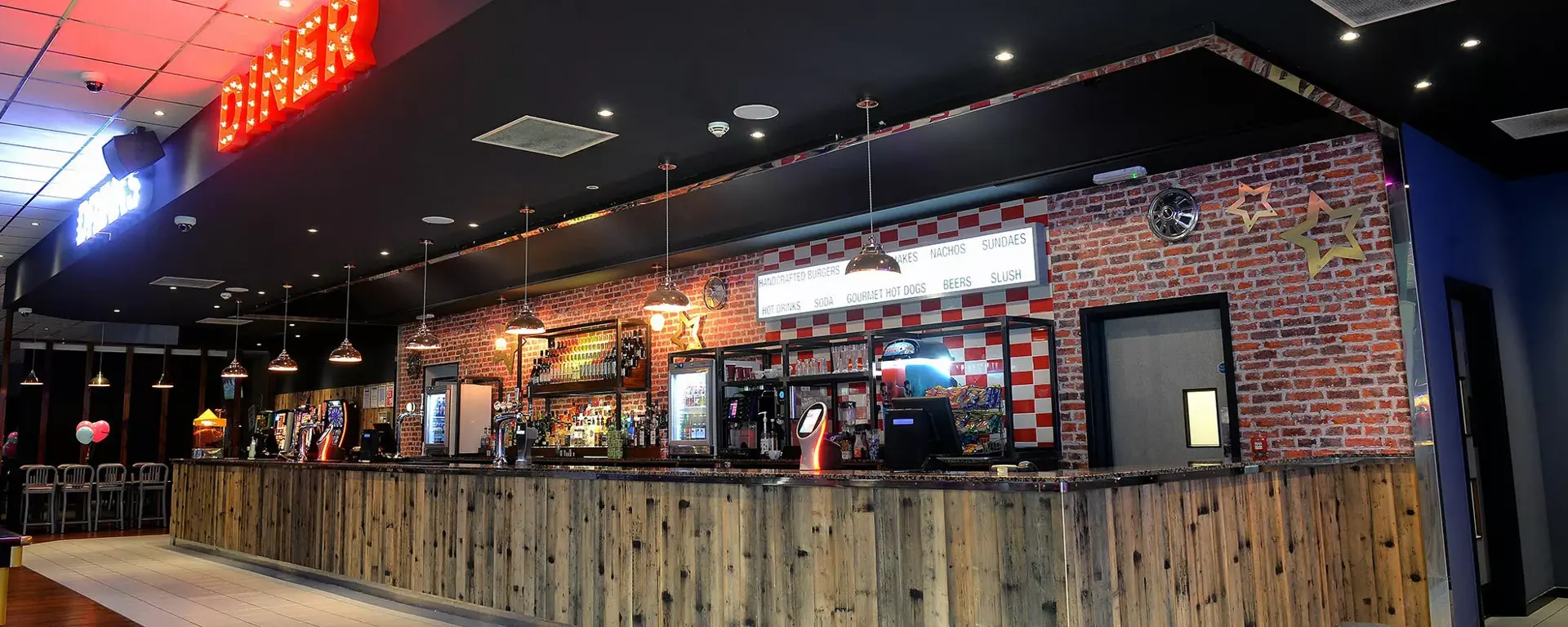 Diner area at Hollywood Bowl Cwmbran