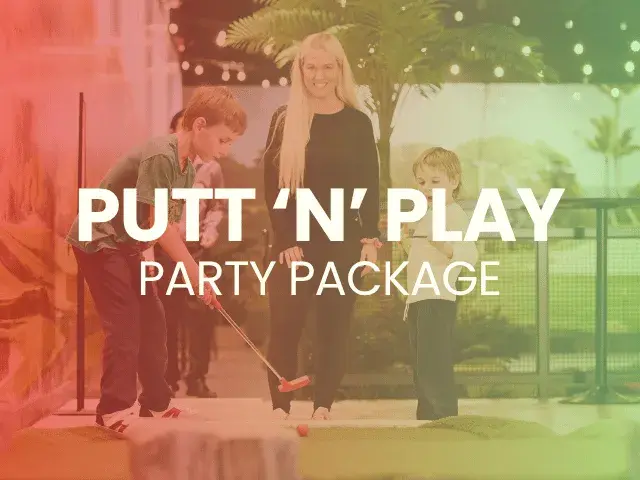 Mini golf and arcade birthday party package at Splitsville