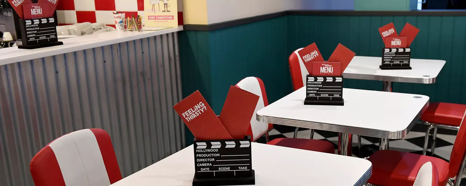 Diner tables at Hollywood Bowl Portsmouth