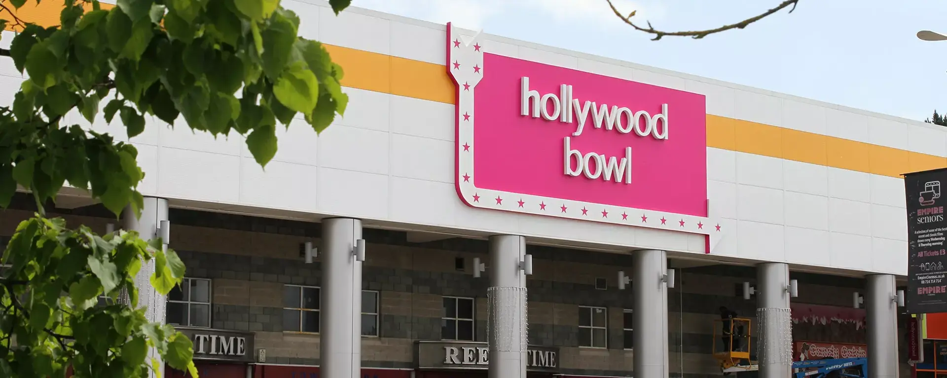Outside of Hollywood Bowl Poole Tower Park