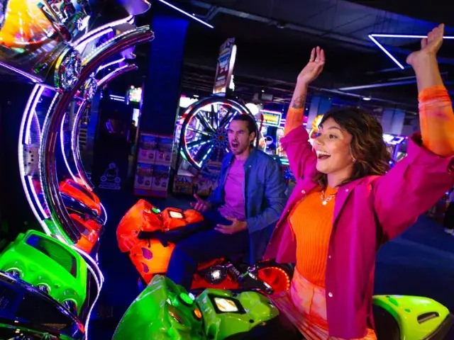 Upgrade to enjoy our lively arcade at Splitsville