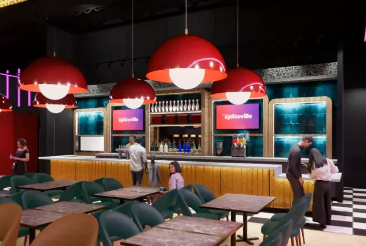 Rendering of New Splitsville Bowl Barrie: Seven 10 Social