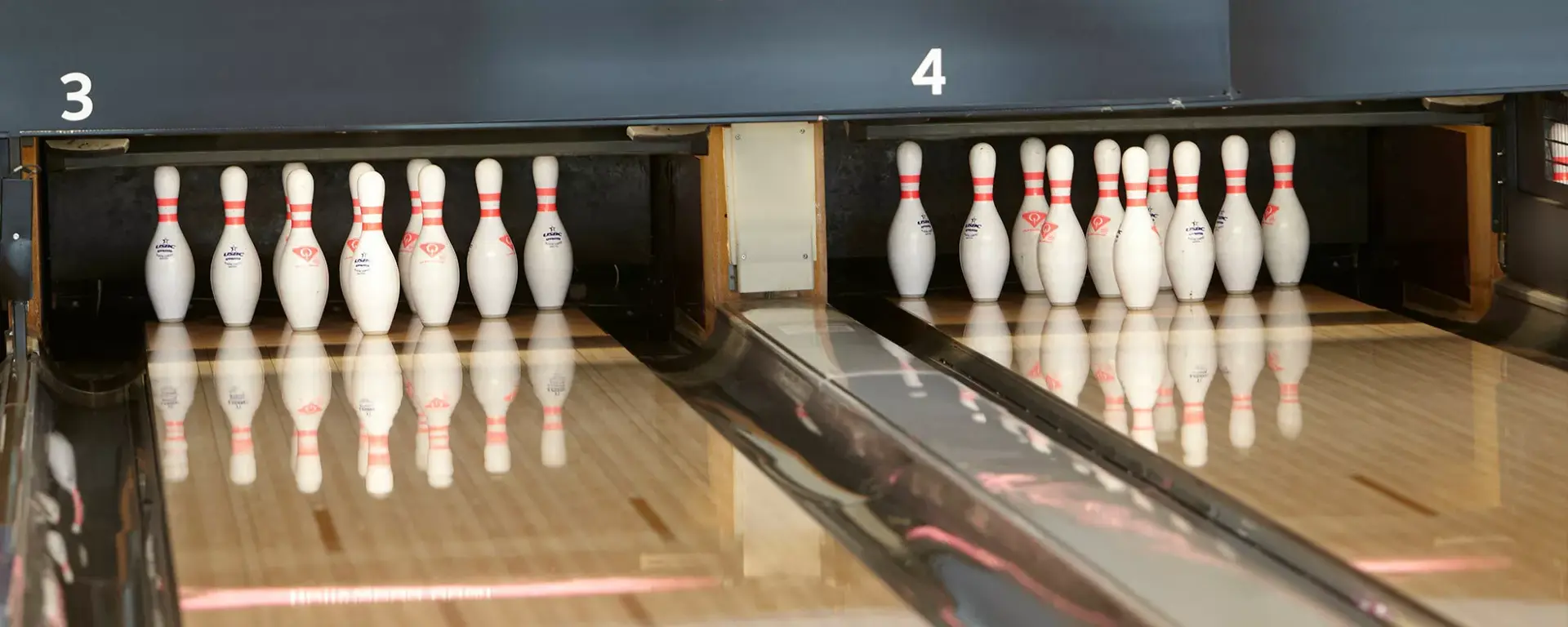 Pins on lanes at Hollywood Bowl 2