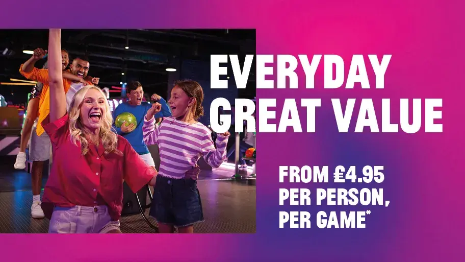 Play games from £4.95 at Hollywood Bowl Dundee