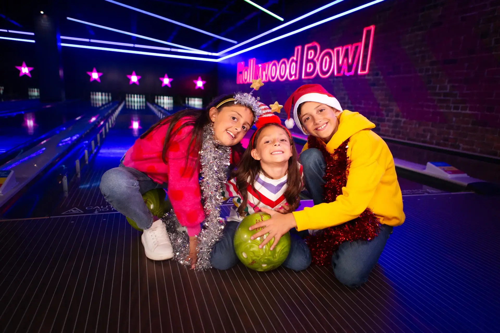 Image Family Christmas Hats, Bowling Bowls